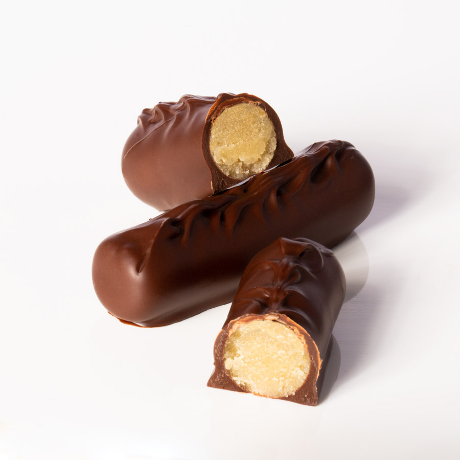 Dark Chocolate Marzipan Log Old Bank House Chocolate Shop