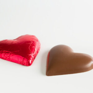 Milk Chocolate Foiled Hearts